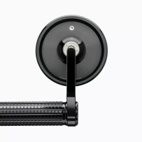 mo.view Classic 130 mm Handlebar End Mirror — 13 cm arm, Aluminum, Black