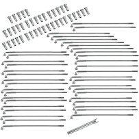 Spoke Set for Spun Steel and Excel Aluminum Rim — 16", 6-13/16", Wide Glide steel hub, Chrome