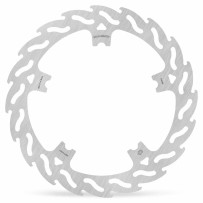 Flame Series Fixed Rotor — 300 mm OD, 170 mm BHC, 5-hole bolt pattern, 5.0 mm thick, silver