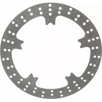 Brake Rotor Fixed Round — 300 mm (11.8"), 5-hole bolt pattern, 5.0 mm thickness, Silver
