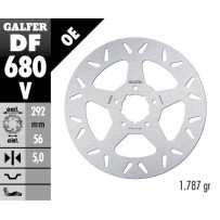 Brake Rotor Fixed Round — 292 mm (11.5"), 5.0 mm, 5-hole, Silver