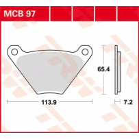 All Round Sintered Metal Brake Pads — 113.9 mm, 7.2 mm