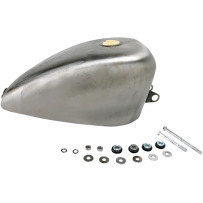 Gas Tank — 22 mm outlet, carbureted, steel, raw finish, bolt-on