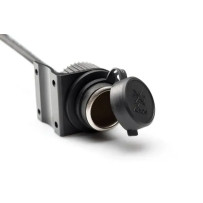 Cigarette Lighter Socket with Cable Harness — 12V 15A, 160 cm, black