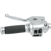 Handlebar Control Kit w/o Switches — 25.4 mm (1") clamp, 15.9 mm (5/8") bore, Chrome