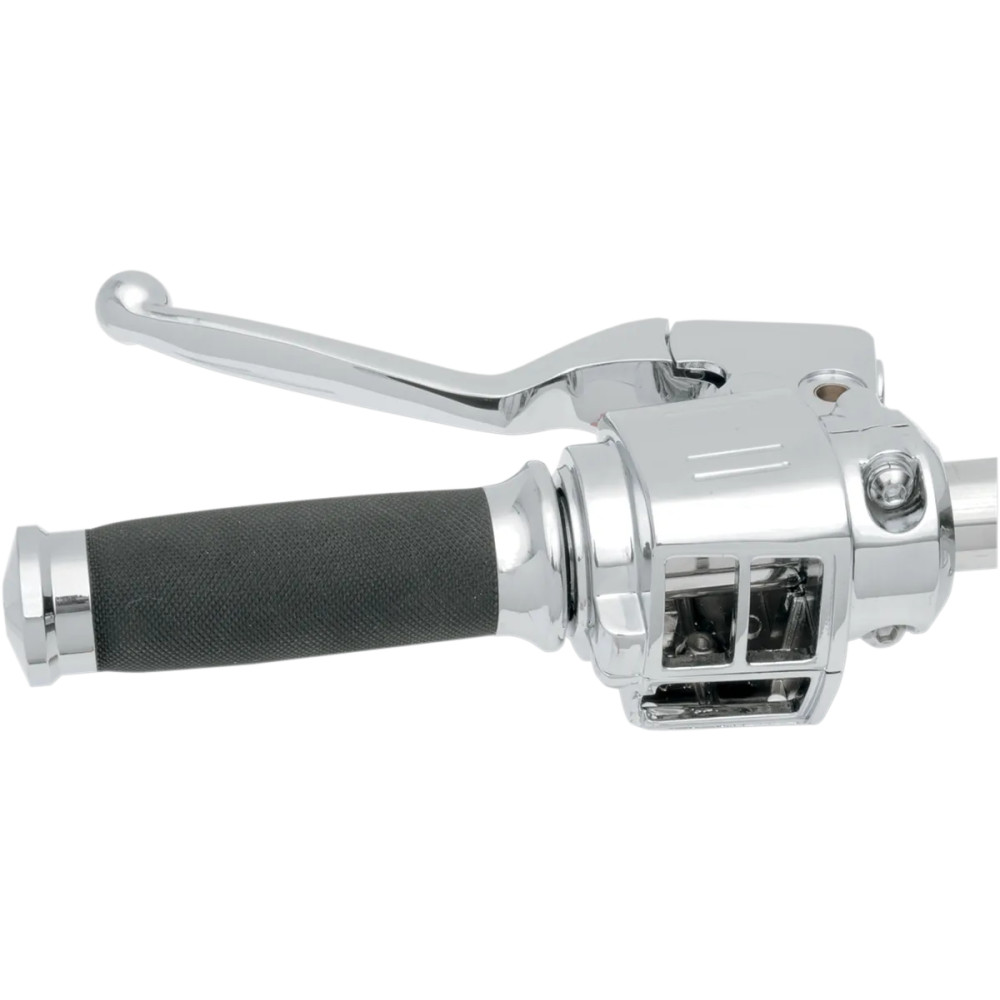 Handlebar Control Kit w/o Switches — 25.4 mm (1") clamp, 15.9 mm (5/8") bore, Chrome