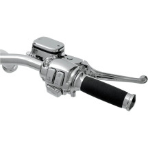 Handlebar Control Kit with Mechanical Clutch — 25.4 mm clamp (1"), 17.5 mm bore (11/16"), Chrome