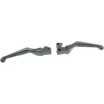 Slotted Wide Blade Lever Set — Brake & Clutch, Pair, Black Matte