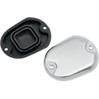 Front Brake Master Cylinder Cover — Chrome, Aluminum