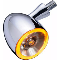 Bullet 1000® Indicator Position Light — 39 mm, 12V, Threaded M8 x 20, Chrome