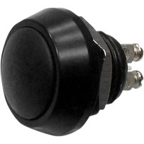 Compact Push-Button — 12 mm diameter, 22.7 mm length, Black