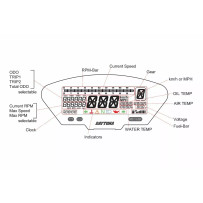 Multifunctional Meter — Universal multi-function speedometer, black