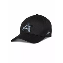 Elemental Curved Bill Hat — L/XL, Black, Stretch fit