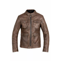 Drifter Leather Jacket — XL, Brown, 120 cm chest