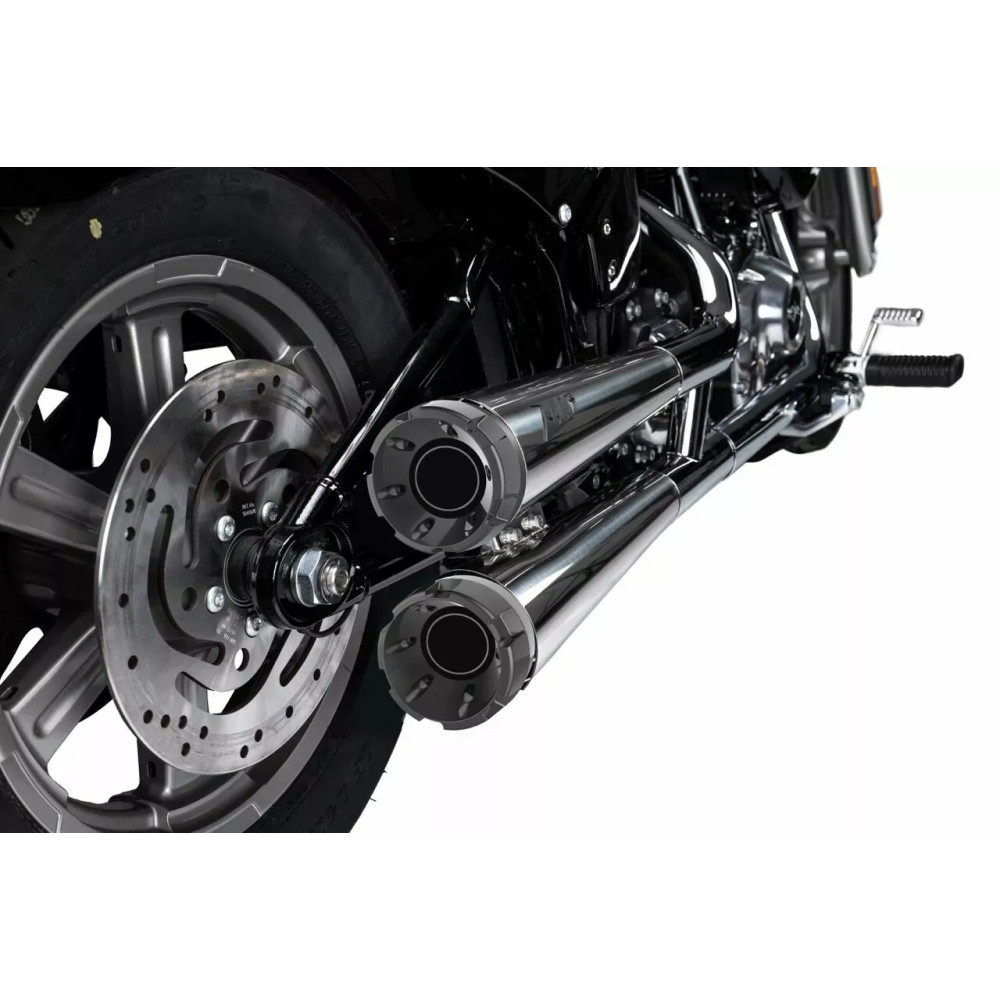 Conical Slip-Ons Muffler for HD-SOFTAIL M8 — 2 Slip-On, Right, Polished