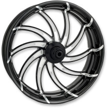 One-Piece Aluminum Wheel — 21x3.5, Front, Black anodized