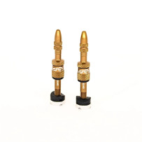 Quick Fill Presta Tubeless Valve Set — 16-24mm short, 23-31mm long, Bronze