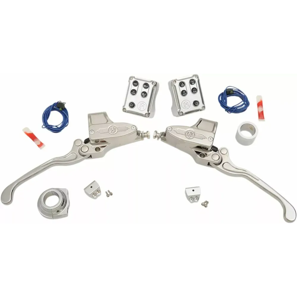 Handlebar Control Kit — 9/16" bore, 1" clamp, Hydraulic, Chrome