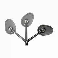 mo.view Club Flip 150 mm Mirror — 150 mm arm, Black