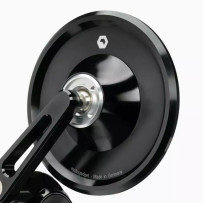 mo.view Spy 50 mm Handlebar End Mirror — 75 mm mirror head, 61 mm stem, black