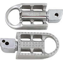 Mushman Footpegs — clevis mount, polished silver