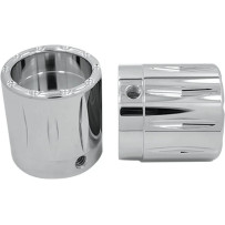 Front Axle Nut Cover — 22.2 mm (7/8"), 25.4 mm (1"), Chrome, Silver