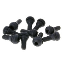 Tyre valve Tubeless straight short TR412 — Short, TR-412, 10 pack, Black