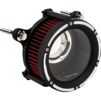 Assault Charge High-Flow Air Cleaner Kit — Round, Black/Silver Reverse Cut