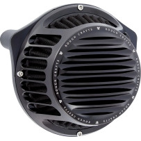 Rough Craft Air Cleaner Kit — Round, Black, CNC billet aluminum