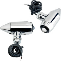 Vega LED Center Mount Turn Signals/Marker Lights — 2-3/8" L, 1" dia, 12V, Chrome