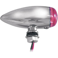 Bullet Marker Lights — 75 mm × 30 mm, 12 V, Pair, Chrome housing, Amber/Red lenses