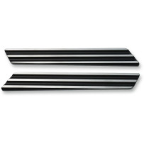 Saddlebag Latch Inserts — Black, Silver, Pair