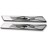 Saddlebag Latch Inserts — Silver matte, Pair