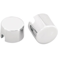 Axle Caps — rear, chrome, silver, pair