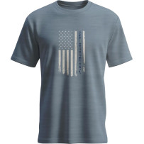 Flag Flint T-Shirt — S, Heather Blue