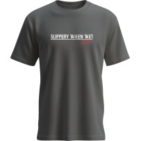 Slippery When Wet T-Shirt — S, charcoal