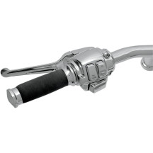 Handlebar Control Kit with Mechanical Clutch — 25.4 mm clamp (1"), 17.5 mm bore (11/16"), Chrome