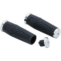 Hex Grips — 25.4 mm (1") handlebar diameter, Chrome