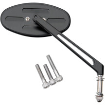 Stealth II Mirror — 5/16"-18 thread, 5" x 2-1/2" head, 6" stem, black powder-coated