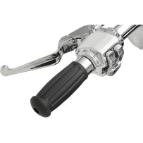 Vintage Style Grips — 25.4 mm (1") handlebar, 12.7 cm (5") length, Black, Chrome