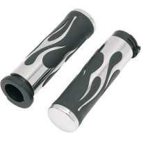 Flamed Grips — 25.4 mm (1\"), black/chrome