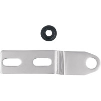 Rear Seat Mounting Bracket — Passenger Seat, Black, Chrome