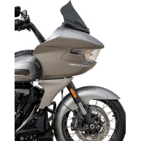 Pro Touring Flare™ Windshield — 12" height, Dark Smoke, Detachable