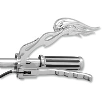 Flame Style Die-Cast Mirrors — 5/16"-18, 6" stem, Chrome