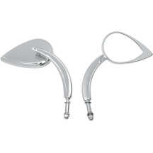 Teardrop Mirror — 76 mm x 125 mm, 11.5 cm stem, Chrome