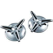 Knock-Off Center Cap — Rear, Pair, Chrome