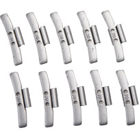 Wheel Weights — 10 pack, 30 g (1 oz.), crimp-on, raw silver