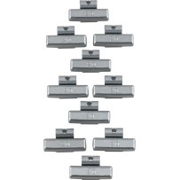 Wheel Weights — 10-pack, 20 g (0.7 oz), Crimp On, Raw/Silver