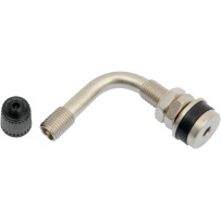Valve Stem Kit Replacement Part — 8 mm diameter, PVR59A 90° metal valve stem, silver