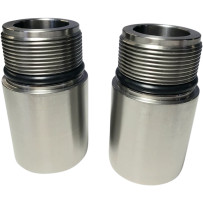 Fork Tube Extensions — 39 mm, extends 25.4 mm, Chrome